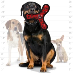 Tuffy Ultimate Boomerang Red Paw Durable Plush Squeaky Dog Toy - Thumbnail 5