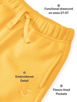 Color Mix by Garanimals Baby & Toddler Fleece Sweatpants, Sizes 0–6T - Thumbnail 5