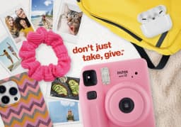 Fujifilm instax Mini SE Instant Camera with Case, Album, 10 Pack of Film, and Frame Stickers, Pink (Value bundle) - Thumbnail 10