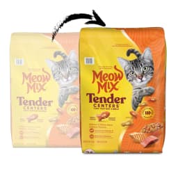 Meow Mix Tender Centers Dry Cat Food, Salmon & White Meat Chicken Flavors, 26 lb Bag - Thumbnail 2