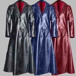 Patlollav Mens Gothic Long Coat Leather Coat Faux Leather Jacket Jackets S-5XL - Thumbnail 2