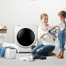 Costway 1700W Portable Clothes Dryer Electric Tumble Laundry Dryer Stainless Steel Tub 13.2 lbs /3.22 Cu.Ft - Thumbnail 2
