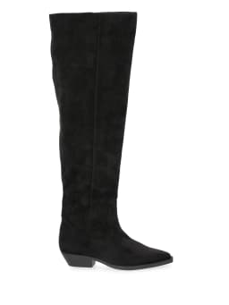 Time and Tru Women's Faux Suede Western Over The Knee Boots - Thumbnail 2