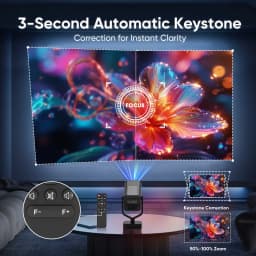 GCZ Projector with WiFi and Bluetooth, 1080P Support Portable Projector, Auto Keystone and Electric Focus - Thumbnail 2