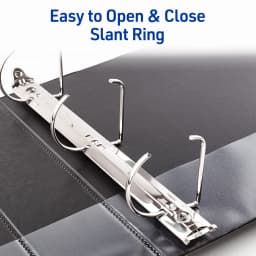 Avery Durable View 3 Ring Binders, 2 inch Slant Rings, 530-Sheet Capacity, DuraHinge, 2.8 inch Wide Spine, Customizable Clear Covers and Spine - Thumbnail 3