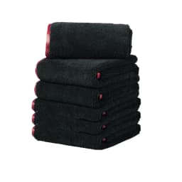 Carcarez 16"x24" Black Microfiber Towel - Pack of 6 - Multipurpose Cleaning Towels with Superior Absorbency and Softness - Ideal for Auto, Home - Thumbnail 1