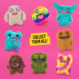 BONKERS Fuggler Grin Grin Squeaky & Plush Dog Toy for Playtime, Blue, 8 inches - Thumbnail 4