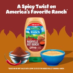Hidden Valley Sizzlin' Nashville Hot Ranch Dip Sauce Condiment & Dressing, 20 fl oz Squeeze Bottle - Thumbnail 2