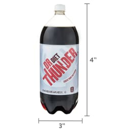 Great Value Dr Thunder Diet Calorie Free Cola Soda, 2 Liter Bottle - Thumbnail 6