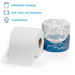 Georgia-Pacific Angel Soft Ultra 2-Ply Toilet Paper, 1632014, 20 Rolls per Case - Thumbnail 2