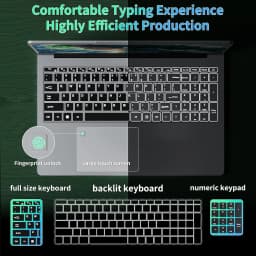 【Win 11 Pro/Office 2019】17.3" Large Laptop, 16GB RAM, 1TB SSD, FHD IPS Display, 6500Y (Up to 3.4GHz), Fingerprint - Thumbnail 7