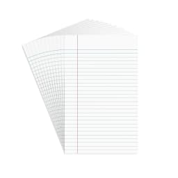 Staples Notepads 5" x 8" Narrow White 50 Sh./Pad 12 Pads/PK TR57330/18600 - Thumbnail 1