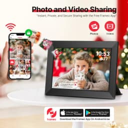 Frameo WiFi Digital Picture Frame, TEMASH 10.1" Digital Photo Frame 32G Memory with 1280*800 IPS Touchscreen, Auto Rotate, Gift for a Loved One! - Thumbnail 3