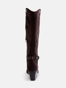 Madden NYC Women's Faux Suede Western Buckle Boots - Thumbnail 3