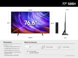 Samsung QN77S85HAEXZA 77" 4K OLED Smart TV with Dolby Atmos with a 3 Year Amber Protection Plan (2026) - Thumbnail 3