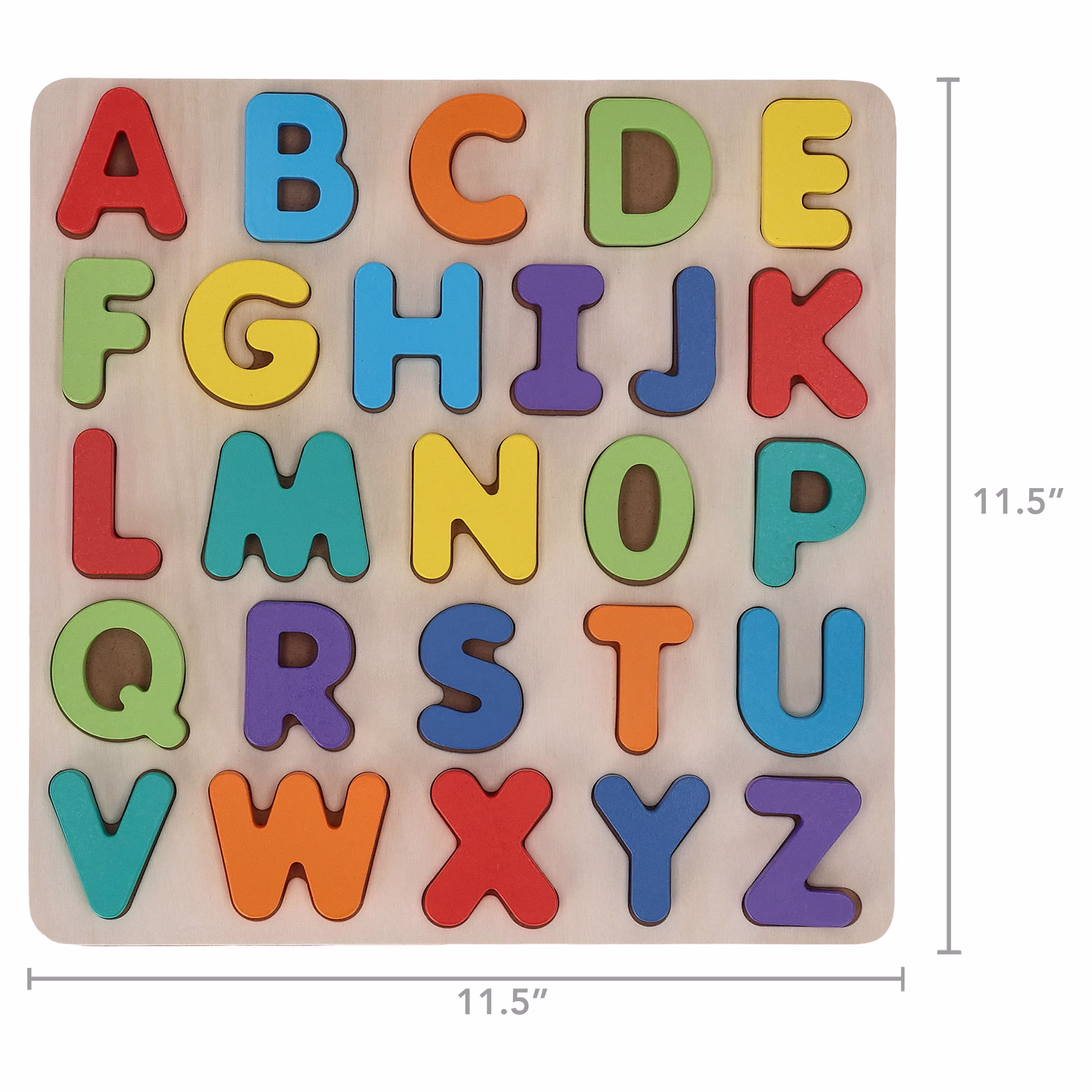 Spark Create Imagine Wooden Alphabet Puzzle, Baby and Toddler Toys for Children Ages 18 Months - Thumbnail 7
