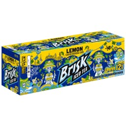 Lipton Brisk Lemon Iced Tea, 12 fl oz, 12 Pack Cans - Thumbnail 1