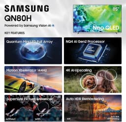 Samsung QN65QN80HAFXZA 65 Inch Neo QLED 4K TV with 6 Year Amber Protection Plan (2026) - Thumbnail 5