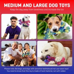 Aelflane 2 Pack Dog Toys for Aggressive Chewers,Dog Chew Toys,Boredom and Stimulating Best Dog Toys for Medium/Large Breed,Tough Almost - Thumbnail 4