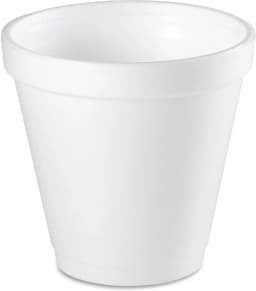 EcoQuality 6 oz White Insulated Foam Drinking Cup Single Use Disposable for Drinks Water Coffee Tea Soda Juice (100) - Thumbnail 2