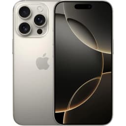 Pre-Owned No Plan-Unlocked Device Apple iPhone 16 Pro, Cell Phone, 128GB 8GB RAM, Wireless Charging, Voice-Activated, Natural Titanium - Thumbnail 1