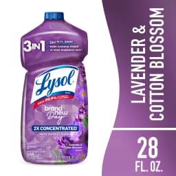 Lysol All Purpose Cleaner, 2X Concentrated Multi-Surface Disinfectant Floor Cleaner for Mopping Solution, for Bathroom & Kitchen, Lavender & Cotton - Thumbnail 1