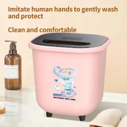 Travel Laundry Machines, Compact Bucket Washers, RV Portable Garment Cleaners Multipurpose 1pc Lightweight Bucket Washing Machine For Camping RV Road - Thumbnail 4