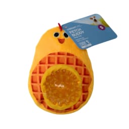 Vibrant Life Fetch Buddy Chicken Waffle Plush Dog Toy with Detachable Spikey Ball, Chew Level 1 - Thumbnail 1