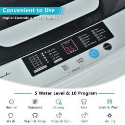 Costway Portable Full-Automatic Laundry Washing Machine 8.8lbs Spin Washer W/ Drain Pump - Thumbnail 6