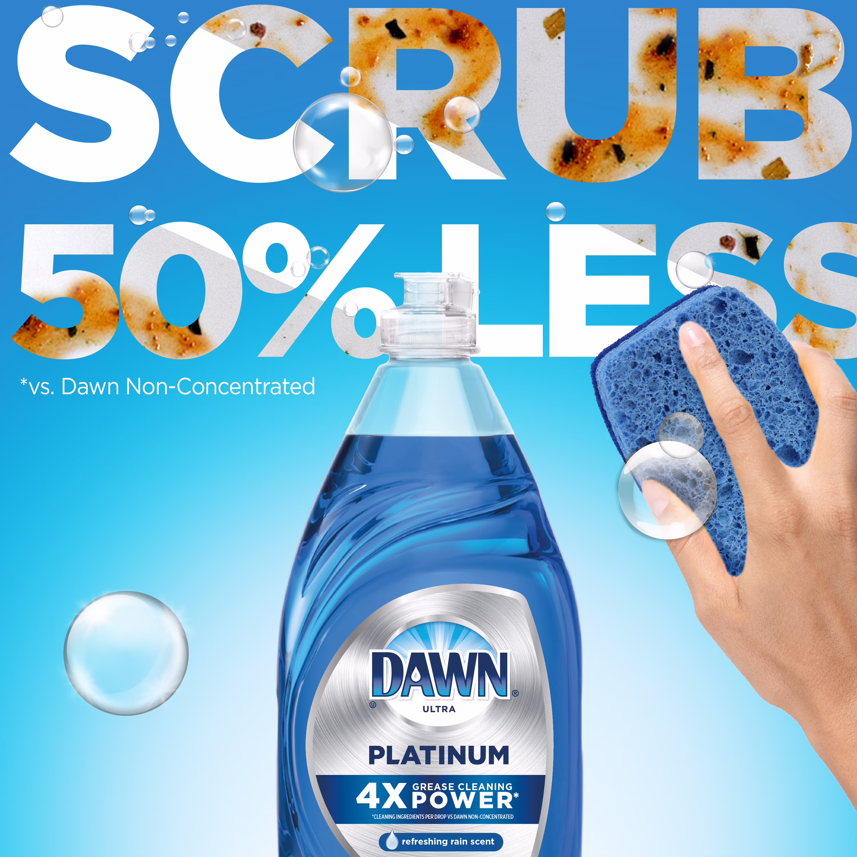 Dawn Platinum Dishwashing Liquid Dish Soap, Refreshing Rain Scent, 54.9 fl oz, Pack - Thumbnail 3