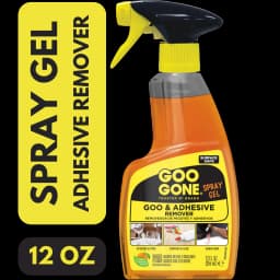Goo Gone Sticky Adhesive Remover, Spray Gel, Orange Citrus Scent, 12 Fl Oz - Thumbnail 1