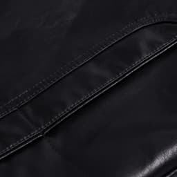 Iyufng Mens Stand Collar Faux Leather Jackets Full Zip Long Sleeve Business Casual Outer Coat - Thumbnail 7