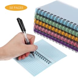 Small Notepad Notebook Ruled Spiral Bound Cards Blank Index Tearable Paper 5 Pcs - Thumbnail 6