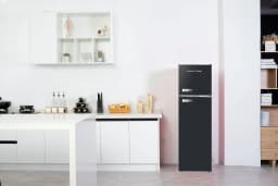 Arctic Chef 10 Cu. ft. Retro Refrigerator, Top Mount Apartment-Size Fridge, Black - Thumbnail 3