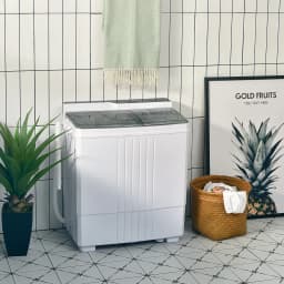 Costway 21 LBS Portable Compact Mini Twin Tub Washing Machine Drain Pump Spinner - Thumbnail 2