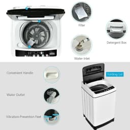 Kadyn 1.5 cu ft Full-Automatic Washing Machine with Stainless Steel Inner Barrel - Thumbnail 5