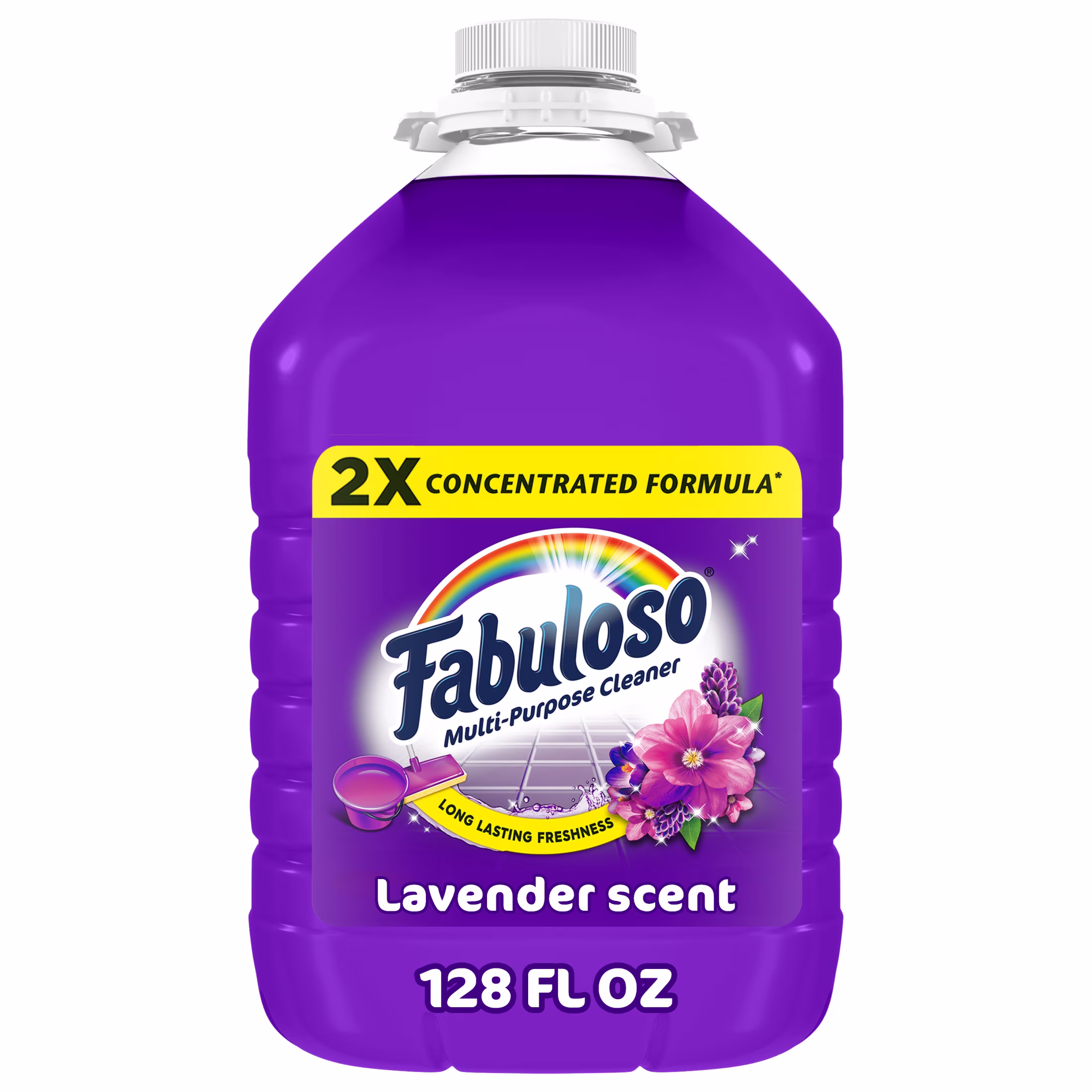 Fabuloso 2X Multi-Purpose Cleaner, No Rinse Floor Cleaner, Lavender Scent, 128 fl oz - Thumbnail 1