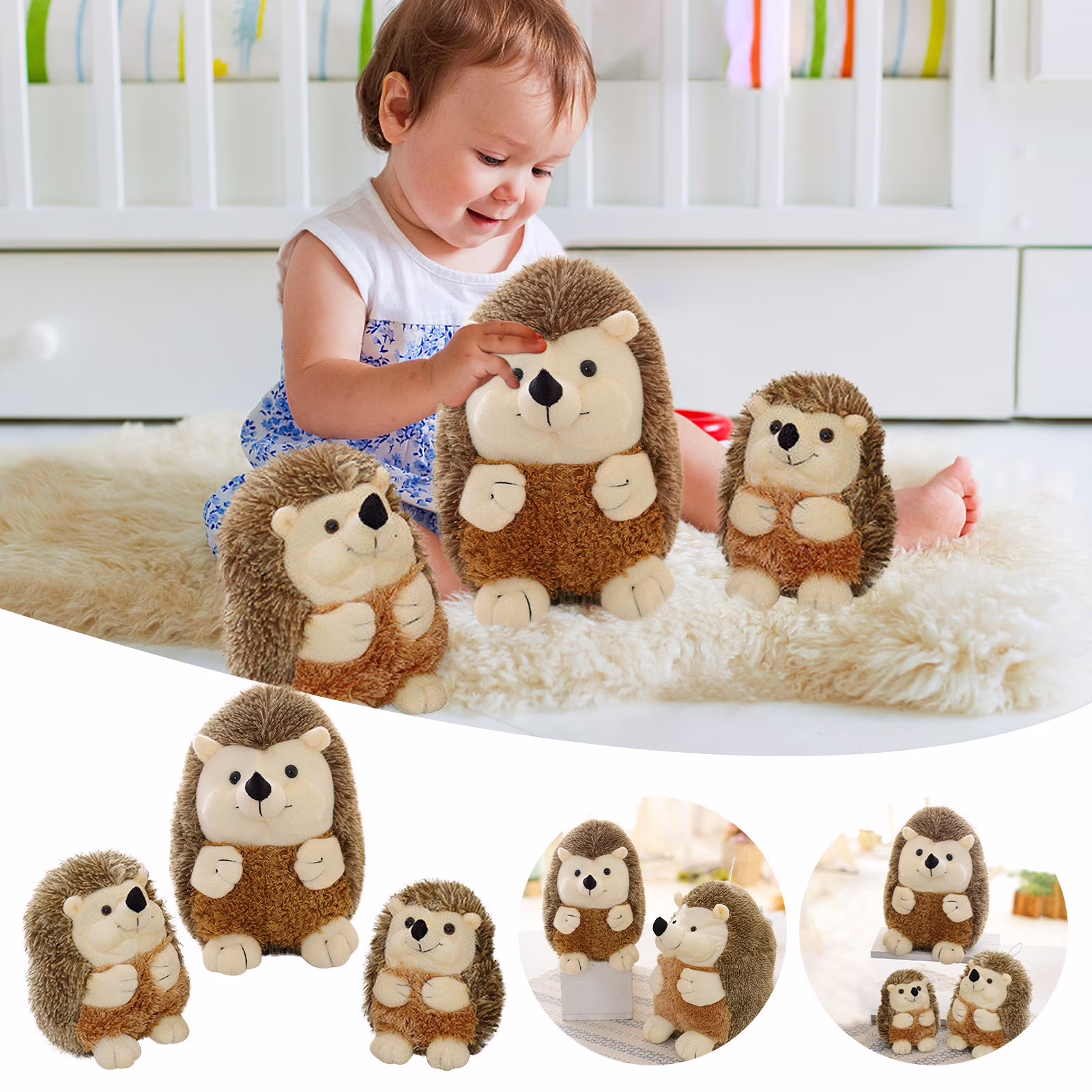 Byujiro Toys Saving Deals Clearance! 18cm Hedgehog Cute Stuffed Animal Plush Toy - Adorable Soft Hedgehog Toy Plushies and Gifts - Perfect Present - Thumbnail 4
