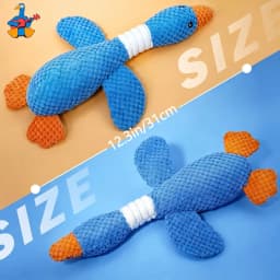 Vitscan Upgraded Goose Indestructible Dog Toys for Aggressive Chewers Small Medium Large Breed, Crinkle Squeaky Dog Toys Plush Dog Toy Puppy Chew - Thumbnail 9