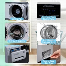 Equator 1.62 cu.ft./15 lbs All in One Combo Washer Dryer with Pet Cycle Silver - Thumbnail 6