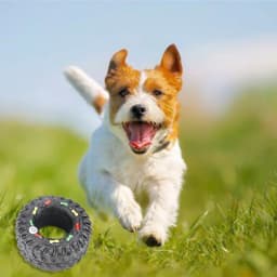 Indestructible Tire Dog Toys for Aggressive Chewers, Heavy Duty Durable Rubber Chew Toy for Large Breed Dogs, Long Lasting Teething Training Toy - Thumbnail 7