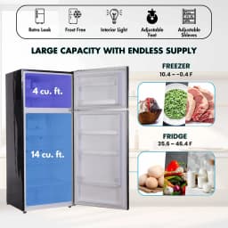 Conserv 30in RETRO Refrigerator 18cf Top Mount FACTORY INSTALLED ICE MAKER 110V - Thumbnail 12