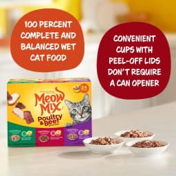 Meow Mix Tenders in Sauce Wet Cat Food Variety Pack With Poultry & Beef Favorites, 24 Cups, 2.75 oz Each - Thumbnail 4