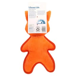 Vibrant Life Orange Fox Plush Dog Toy with Squeaker, Chew Level 4 - Thumbnail 8