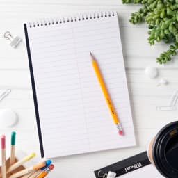 Pen+Gear Top Spiral Steno Pad, Gregg Ruled Paper, 100 Sheets, Black, 1 Count, 0 Holes - Thumbnail 2