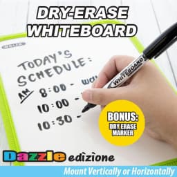BAZIC Dry Erase Lap Board & Marker, 8.5x11 Inch Whiteboards, 4-Pack - Thumbnail 2
