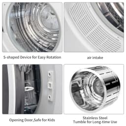 Ktaxon 3.5 cu. ft. Compact Electric Dryer, White - Thumbnail 2