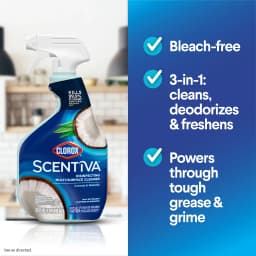 Clorox Scentiva Disinfecting Multi-Surface Cleaner Spray, Coconut & Waterlily, 32 fl oz - Thumbnail 5