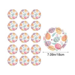 DAMAI 16 Pcs 7 inchs Easter Day Paper Plates - Colorful Eggs Pattern Disposable Dinnerware for Spring Celebrations Picnic Favors(7 inchs Paper Plates) - Thumbnail 3