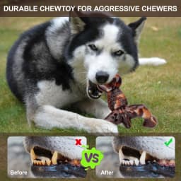 Aelflane Dog Toys for Aggressive Chewers, Dog Chew Toys,Indestructible Dog Toys for Large Breed, Bacon Flavored - Thumbnail 2